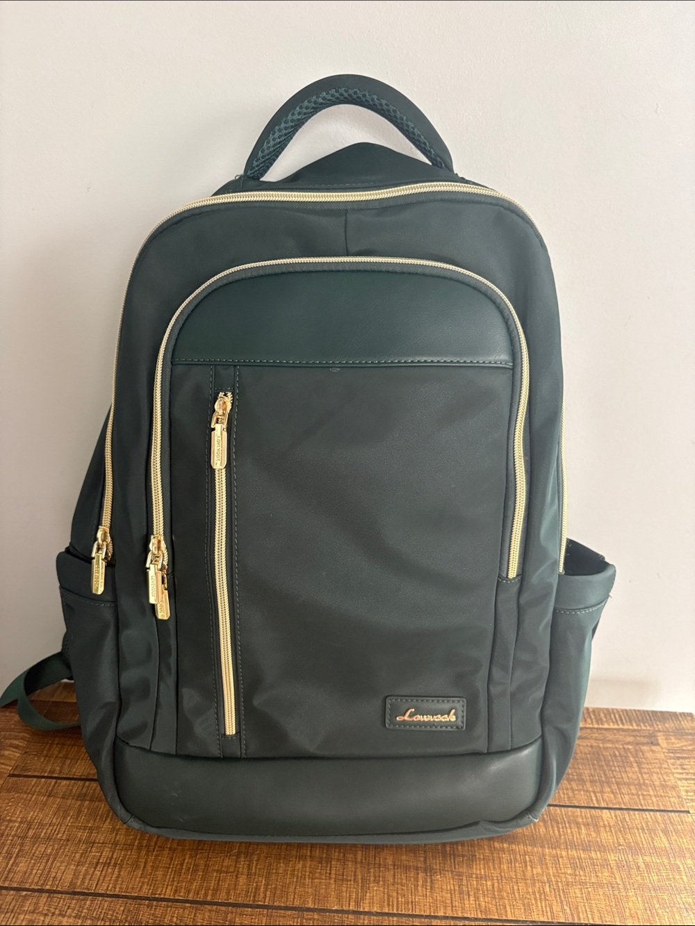 Lovevook Women’s Green Backpack with Gold Hardware